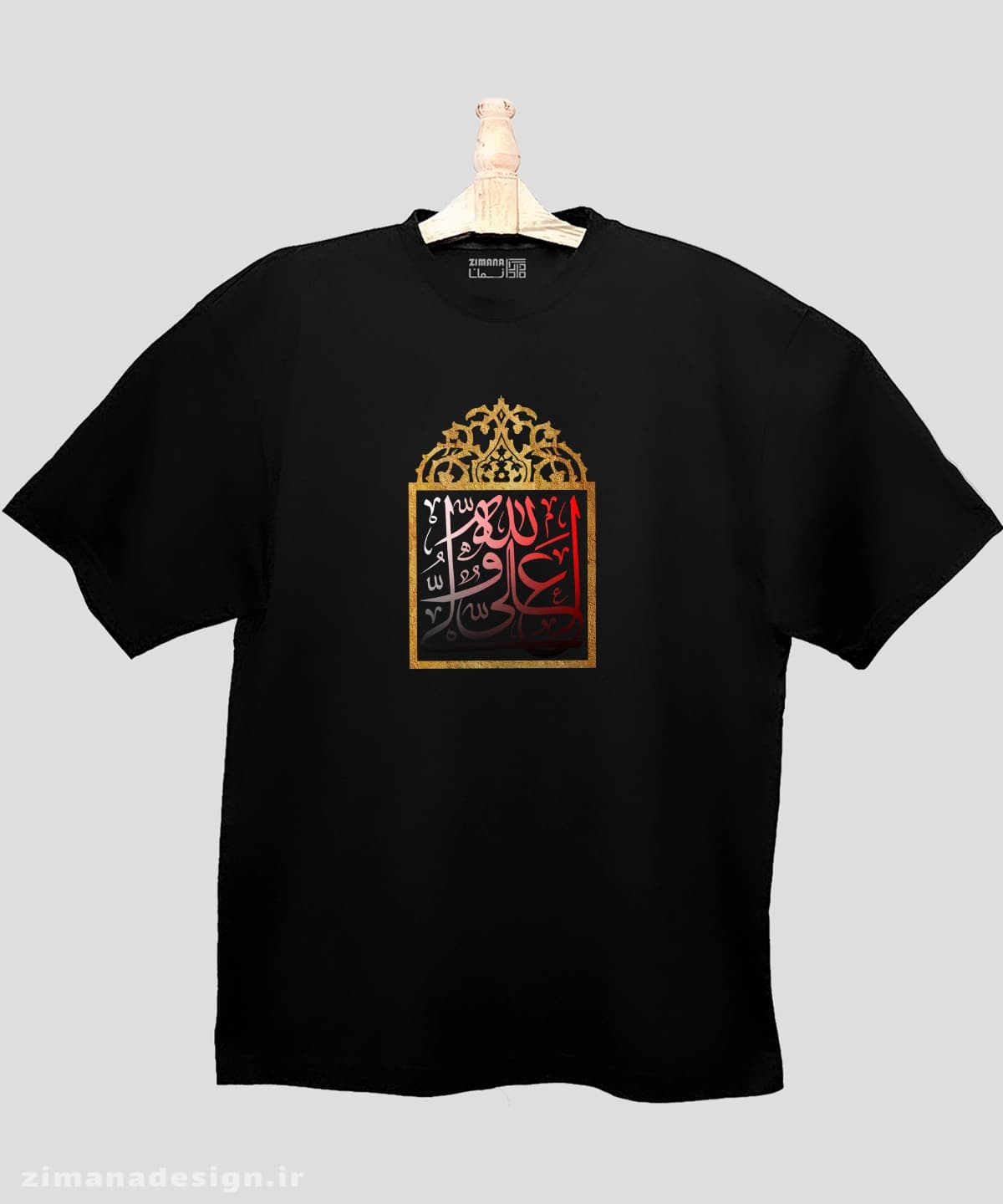 تیشرت لش مردانه و زنانه مذهبی طرح علی ولی الله کد 754 — تصویر ۲