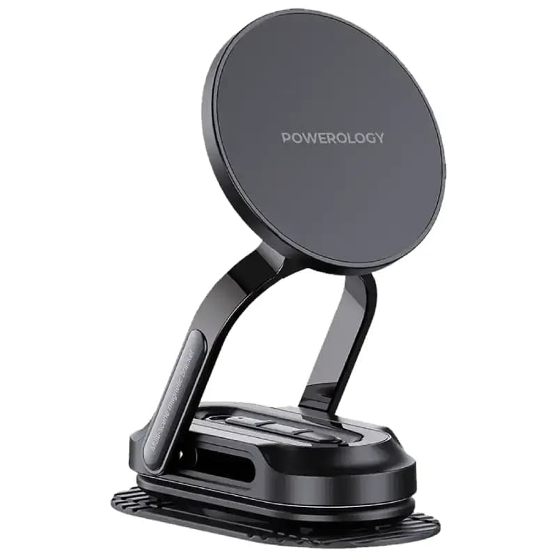 هولدر و نگهدارنده گوشی مگ سیف تاشو خودرو پاورولوژی مدل Powerology FlexiMount PWSKR05BK
