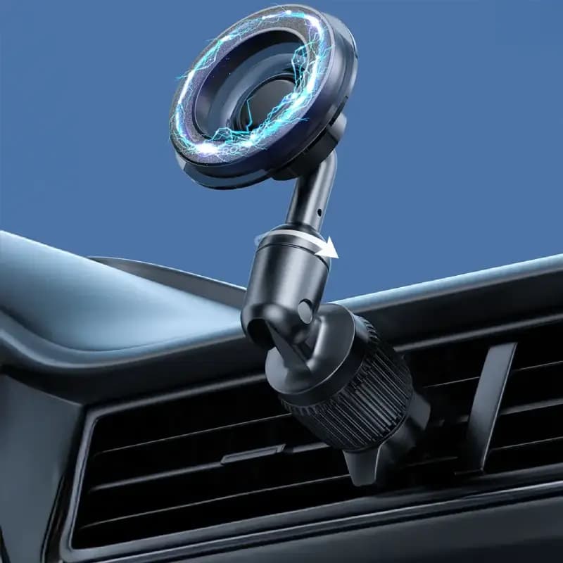 هولدر و نگهدارنده گوشی مگ سیف خودرو پاورولوژی مدل Powerology Logan 360° PWS16BK — تصویر ۲