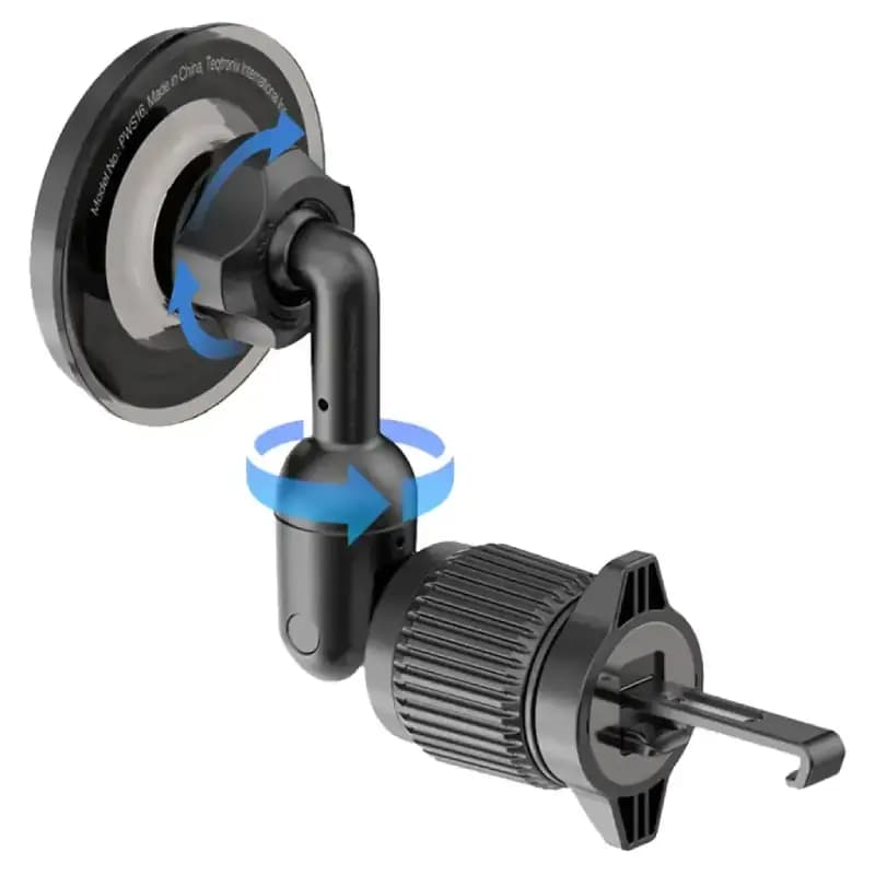 هولدر و نگهدارنده گوشی مگ سیف خودرو پاورولوژی مدل Powerology Logan 360° PWS16BK — تصویر ۳