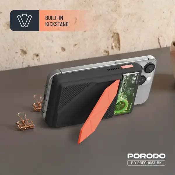 پاوربانک مگ سیف 10 هزار پرودو مدل Porodo 10000mAh MagSafe Power Bank — تصویر ۵