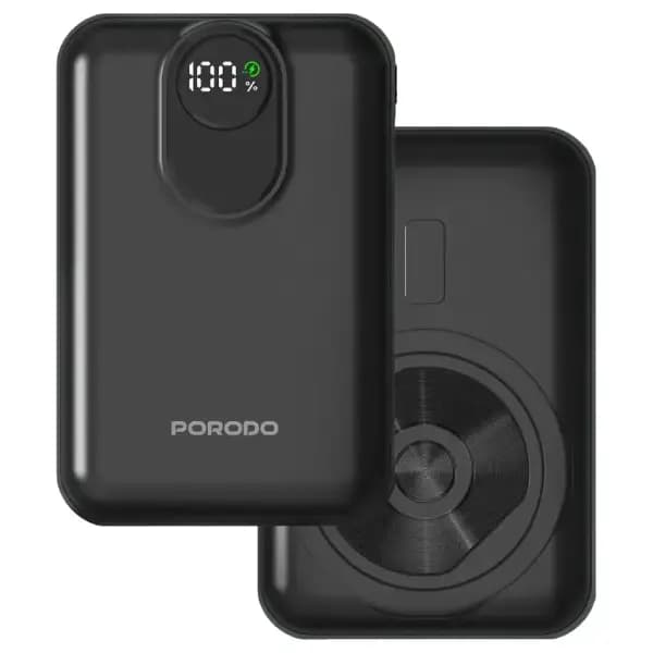 پاوربانک 20 هزار مگ سیف پرودو مدل Porodo Magnex 20000mAh MagSafe with USB-C & Lightning Port