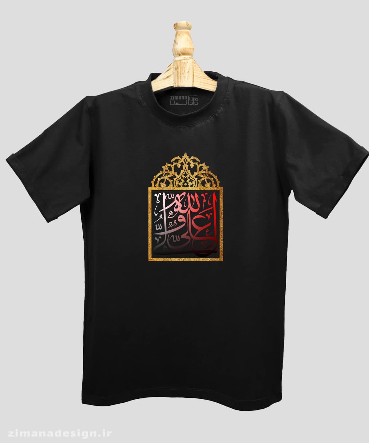 تیشرت مردانه و زنانه مذهبی طرح علی ولی الله کد 754 — تصویر ۳