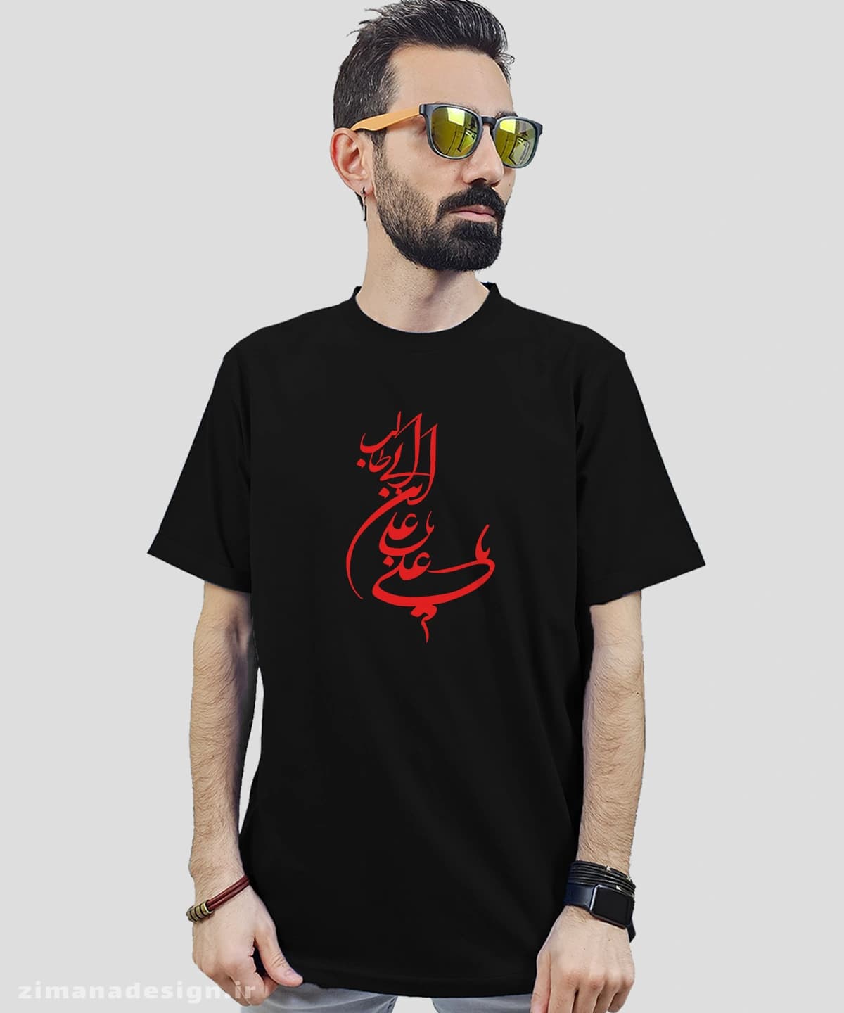 تیشرت مردانه و زنانه مذهبی طرح يا علي ابن ابي طالب کد 747 — تصویر ۳