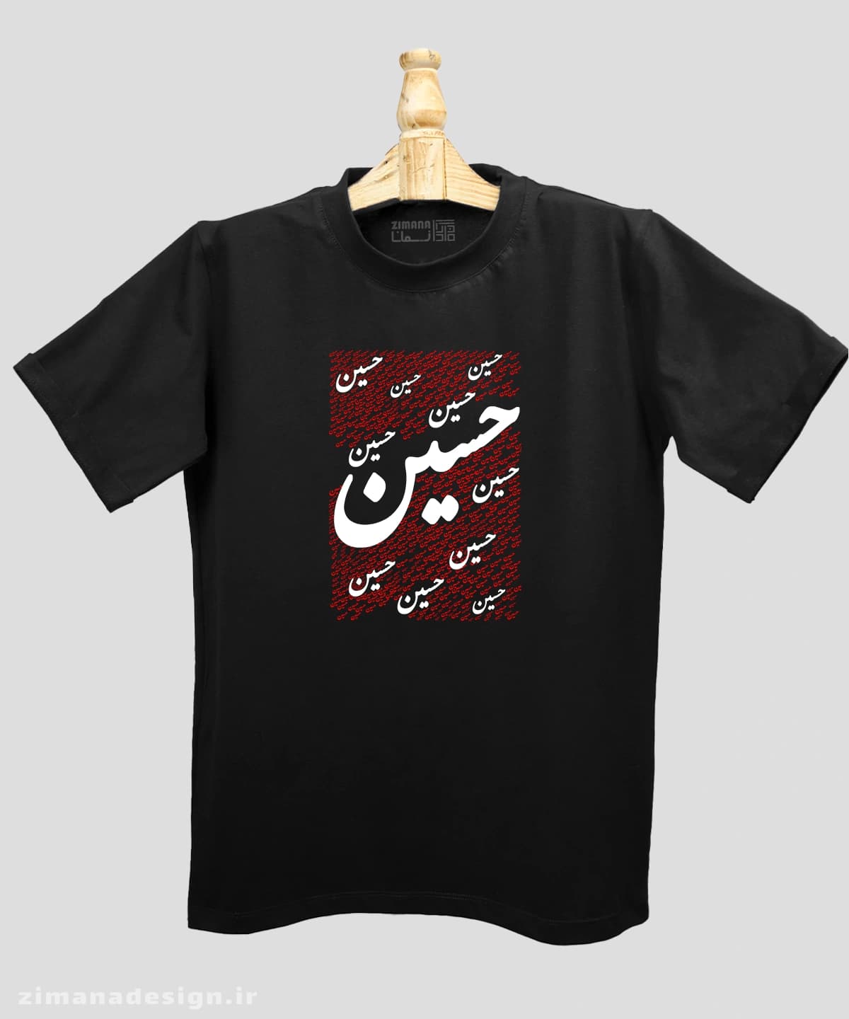 تیشرت مردانه و زنانه مذهبی طرح حسین (ع) کد 711 — تصویر ۳