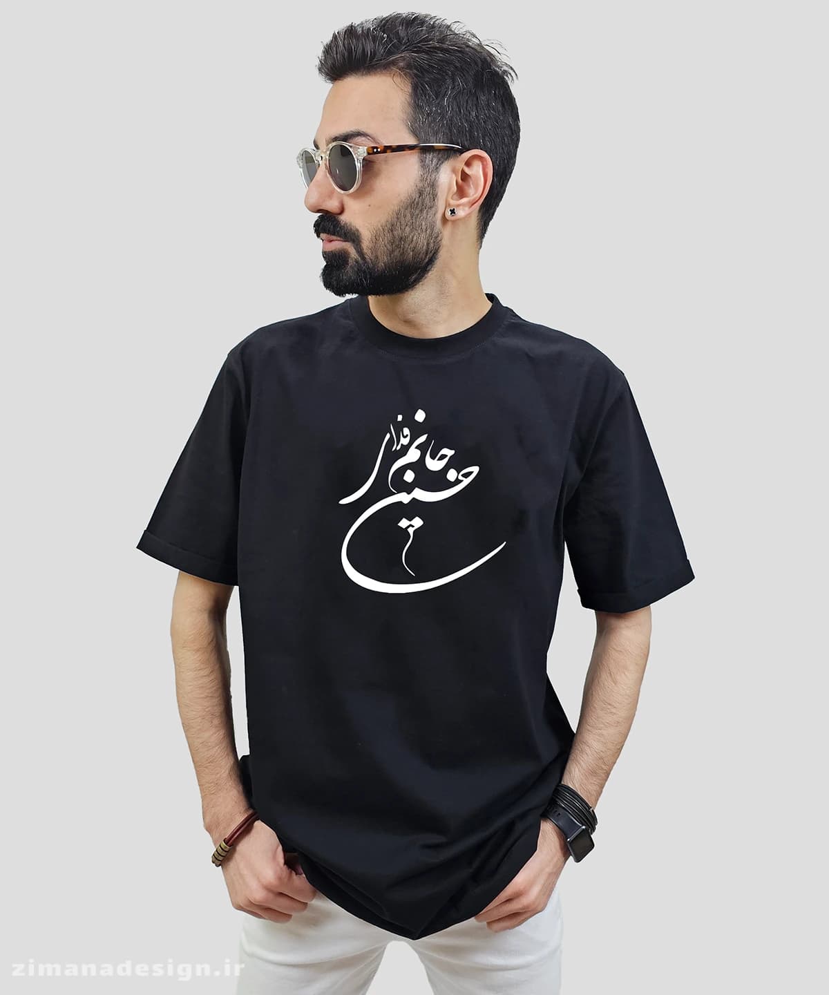 تیشرت مردانه و زنانه مذهبی طرح جانم فدای حسین (ع) کد 694