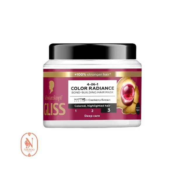 ماسک مو تثبیت کننده رنگ گلیس مدل Color Radiance مناسب مو رنگ شده 400 میل