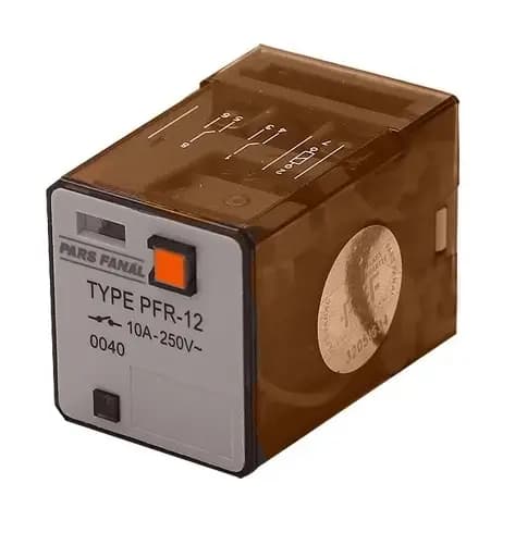 رله شیشهای دو کنتاکت 8 پایه پارس فانال مدل PFR-12