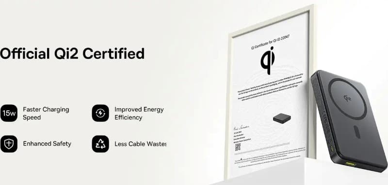 پاوربانک باسئوس وایرلس 10.000 میلی آمپر مگنتی مدل Baseus Airpow 2 Qi2 Magnetic — تصویر ۵