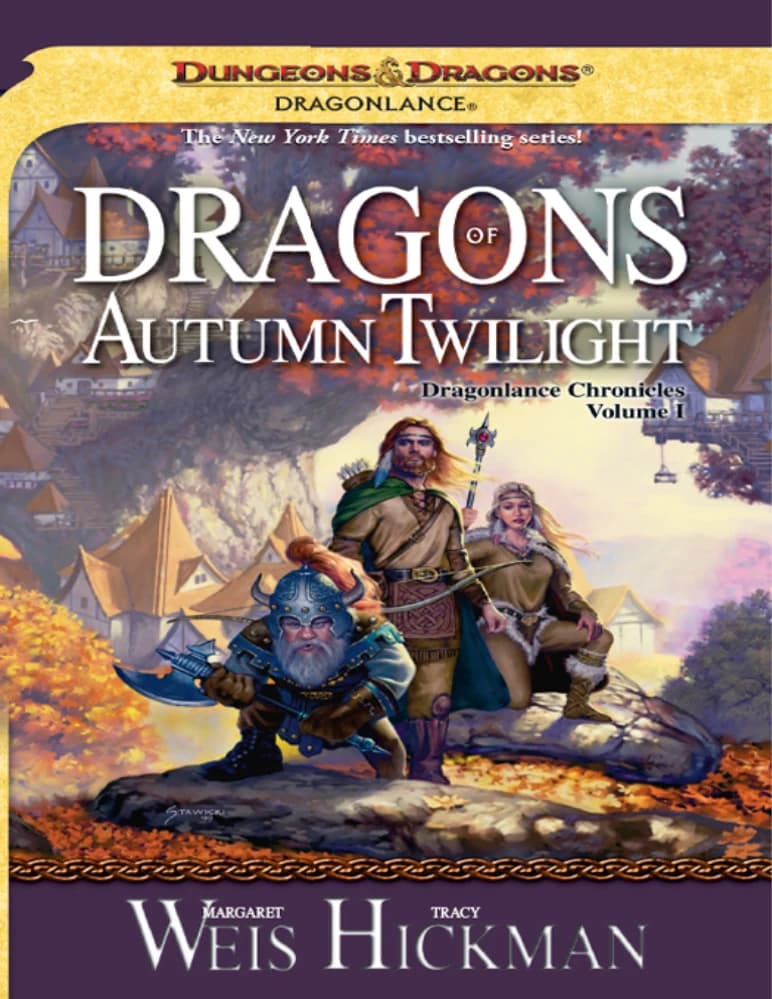 کتاب اژدهایان گرگ و میش پاییز (Dragons of Autumn Twilight) نسخه انگلیسی PDF | مارگارت وایز
