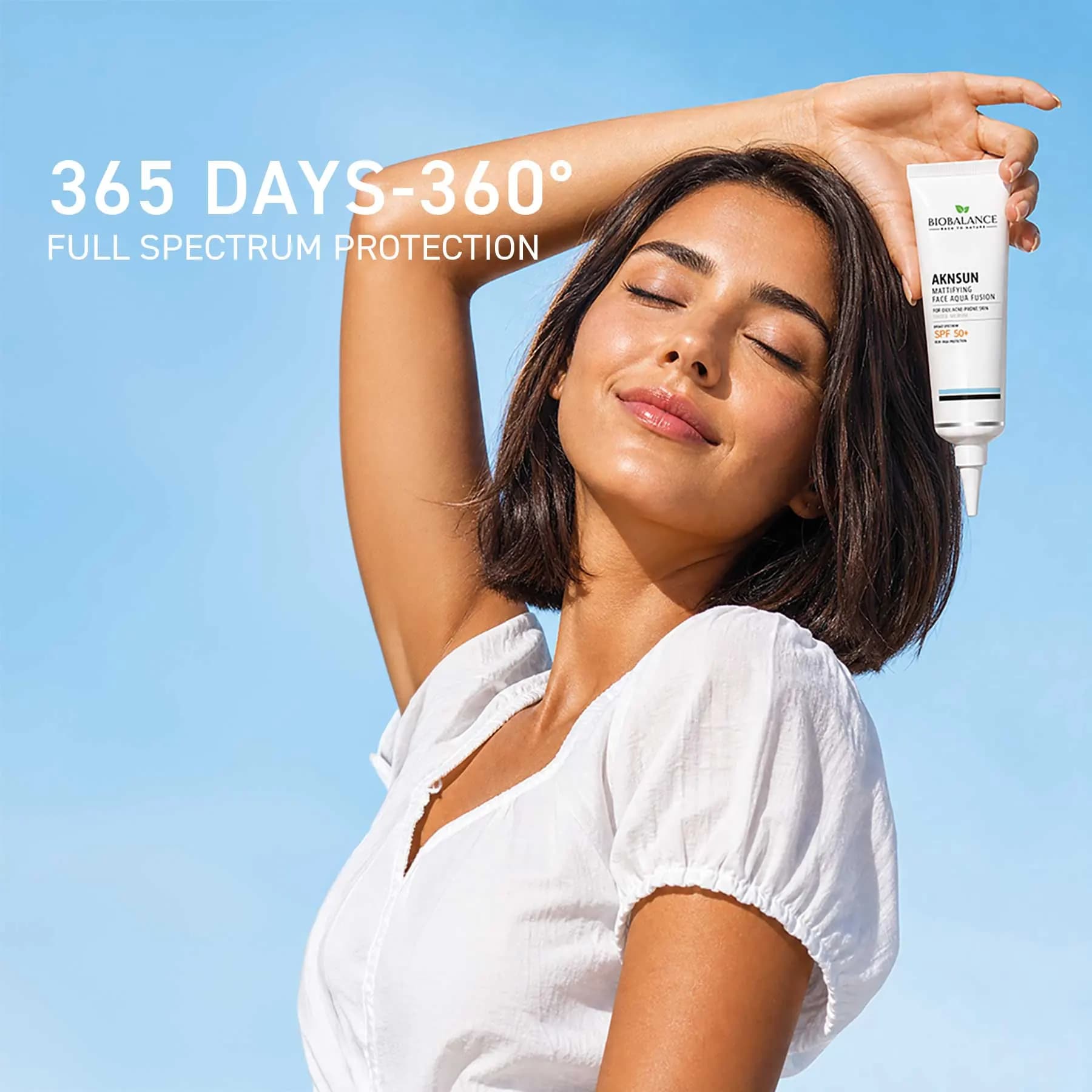 ضد آفتاب رنگی بیوبالانس AKNSUN ماتکننده SPF50+ رنگ Medium حجم ۴۰ میلیلیتر — تصویر ۲