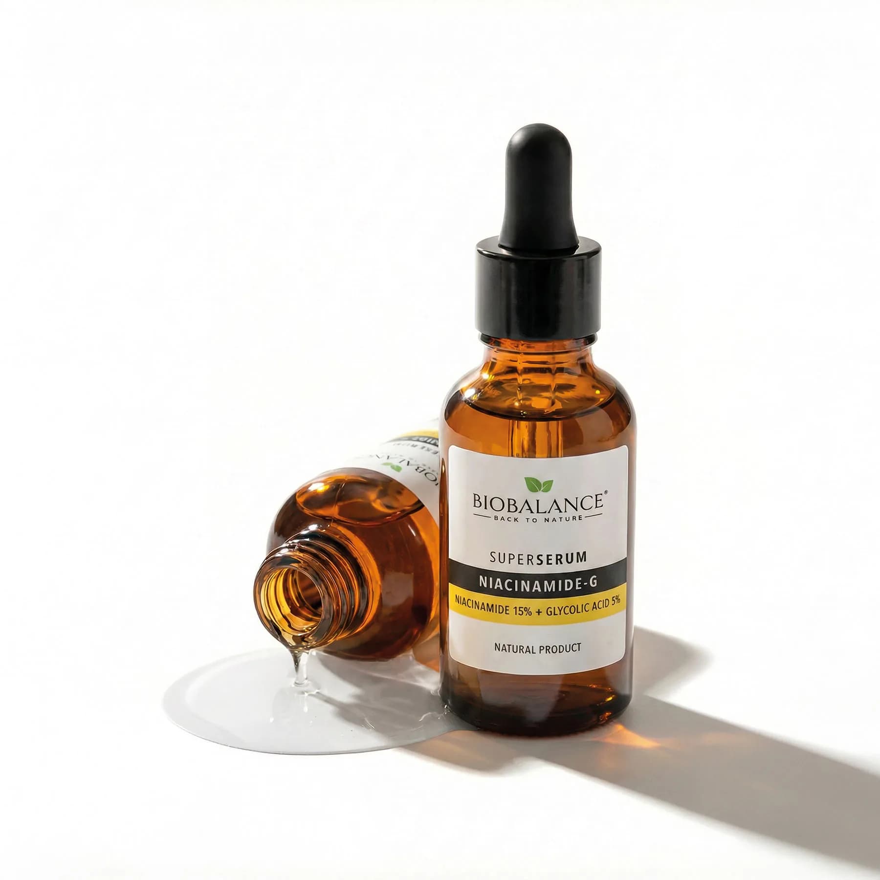 سرم نیاسینامید 15% و گلیکولیک اسید 5% بیوبالانس BioBalance Niacinamide 15% + Glycolic Acid 5% Super Serum — تصویر ۴