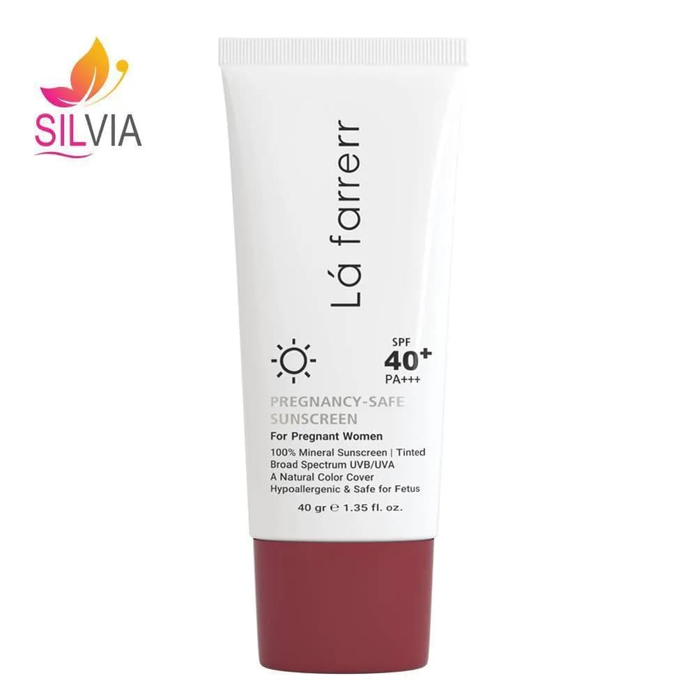 کرم ضد آفتاب مینرال رنگی مناسب خانمهای باردار SPF40 لافارر 40 میل — تصویر ۳