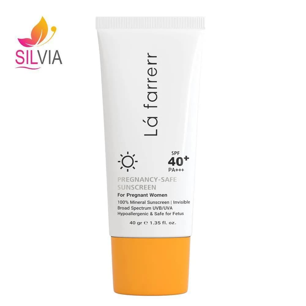 کرم ضد آفتاب مینرال بی رنگ مناسب خانمهای باردار SPF40 لافارر 40 میل — تصویر ۳