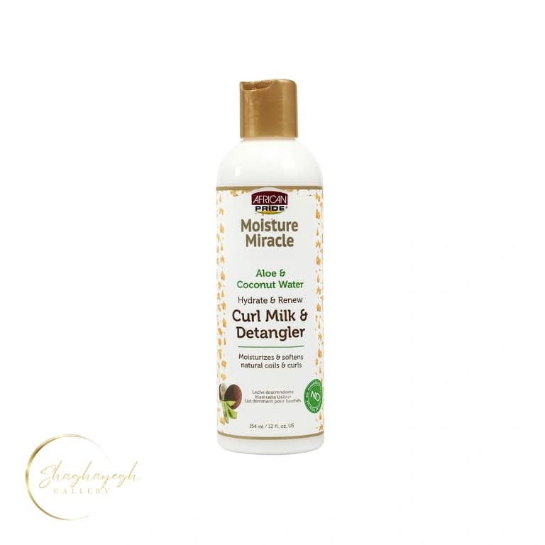 شیر مو آبرسان و ضد گره فر آفریکن پراید مدل Moisture Miracle حجم ۳۹۴ میل