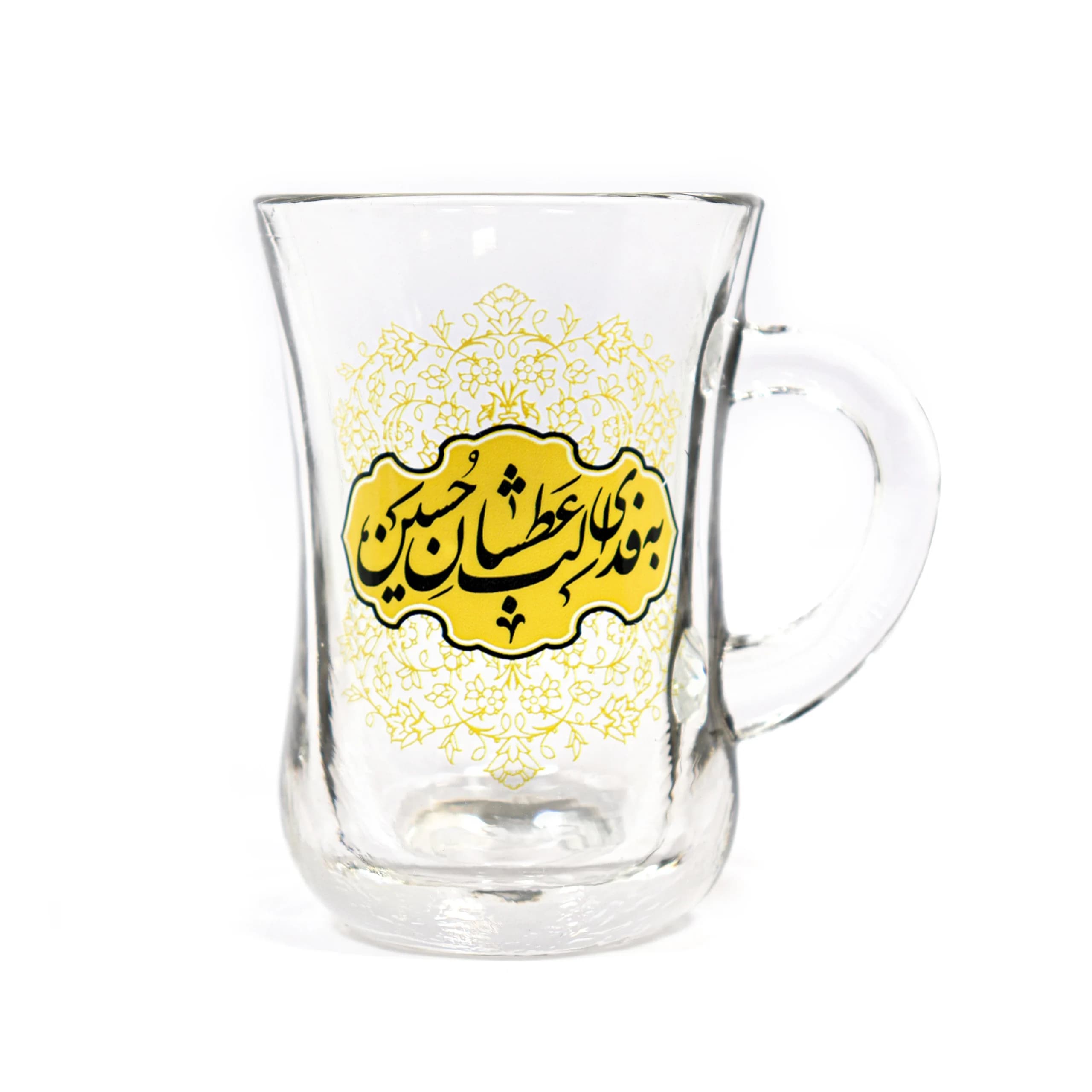 استکان کمر باریک دسته دار به فدای لب عطشان حسین کد 1867