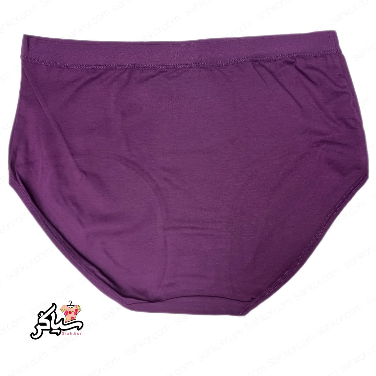 شورت نخی سایز XL طرح خرگوش بنفش — تصویر ۳