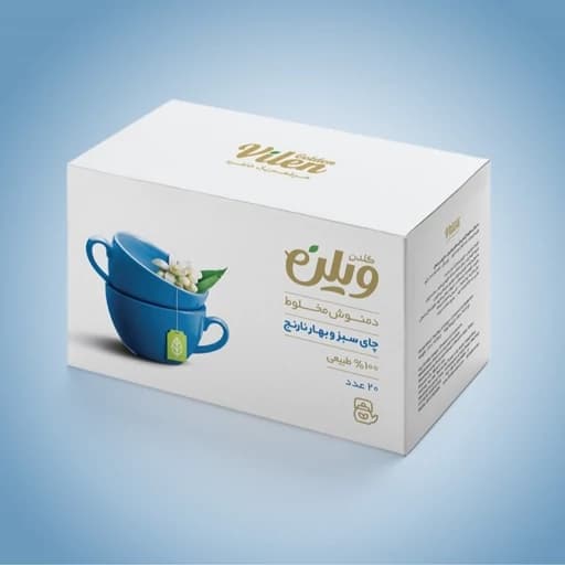 دمنوش گیاهی مخلوط چای سبز و بهارنارنج گلدن ویلن بسته 20 عددی