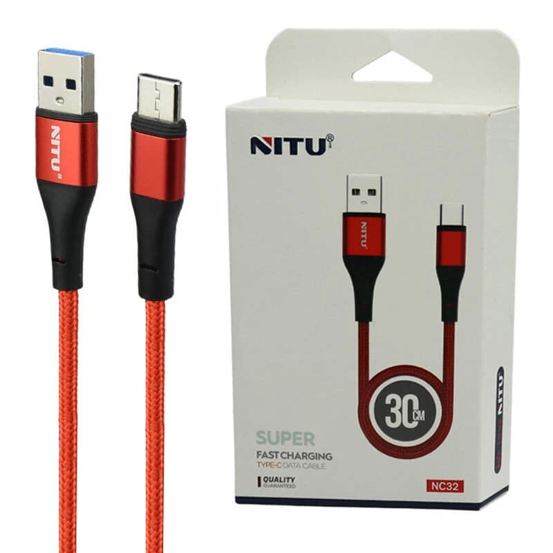 کابل کوتاه فست شارژ Nitu NC32 3A Type-C 30cm — تصویر ۳