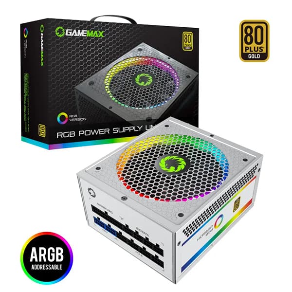 پاور گیمینگ گیم مکس مدل Gamemax GOLD 850 White — تصویر ۴