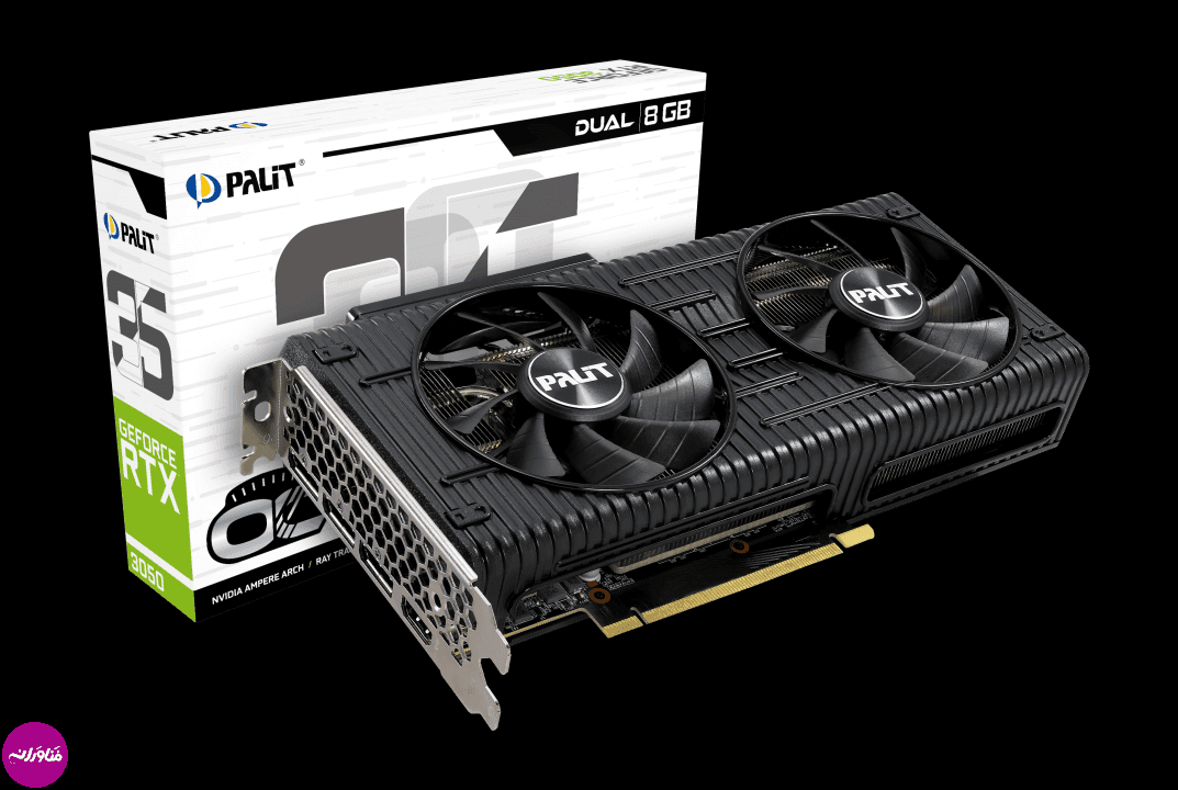 کارت گرافیک palit GeForce RTX 3050 Dual OC پلیت — تصویر ۲