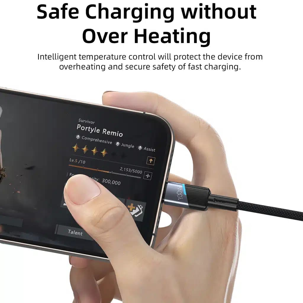 کابل شارژ سریع ۱۰۰ واتی ویوی لبز Vyvylabs VCJLCC101 Cable Superb C TO C 100W 2M — تصویر ۲