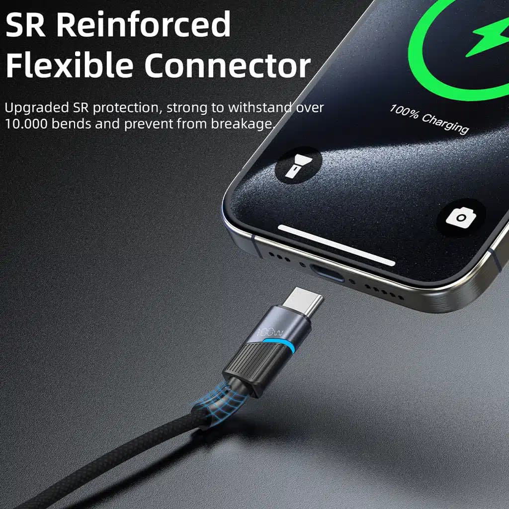 کابل شارژ سریع ۱۰۰ واتی ویوی لبز Vyvylabs VCJLCC101 Cable Superb C TO C 100W 2M — تصویر ۸