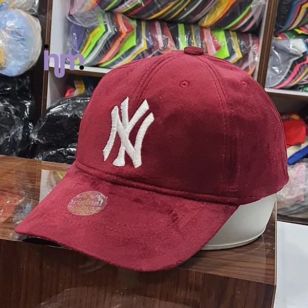 کلاه مخمل گلدوزی NY — تصویر ۳
