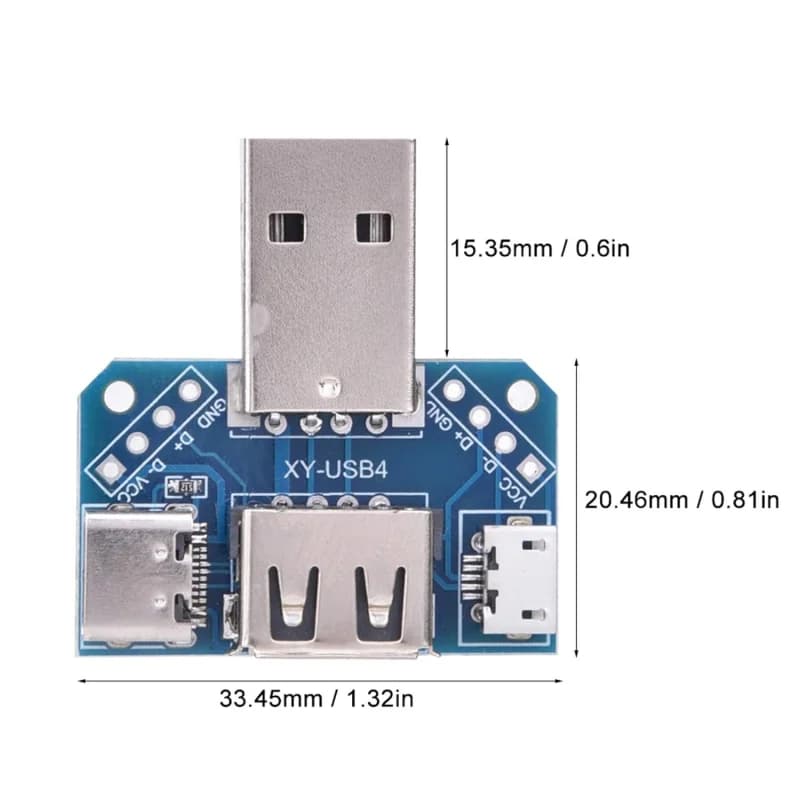 مبدل USB نری به USB مادگی و Type-C و Micro USB — تصویر ۳