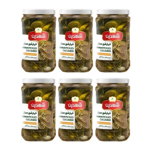 خیارشور ممتاز شهدین - 660 گرم - 6 عددی
