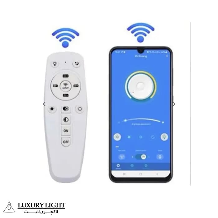 لوستر مدرن اس ام دی SMD خور مدل شش ضلعی ریموت دار — تصویر ۵