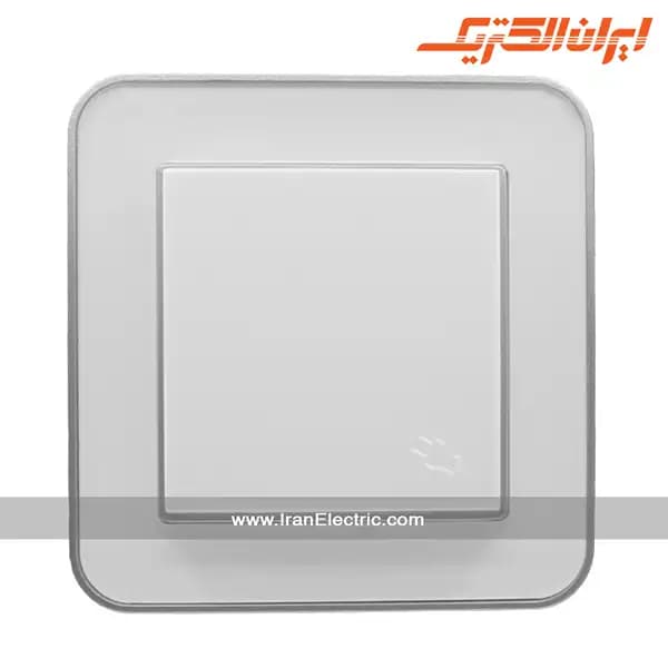 پریز برق ارت درب دار ارس نقره ای زه سفید میان سفید — تصویر ۳