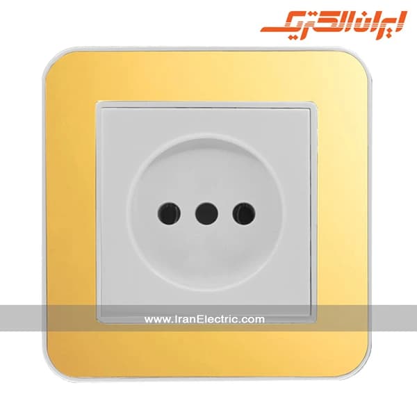 پریز برق ساده ارس سفید زه طرح متال — تصویر ۲