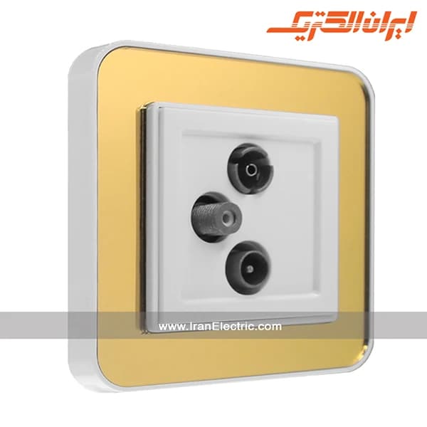 پریز آنتن TV-SAT-RD ارس سفید زه طرح متال
