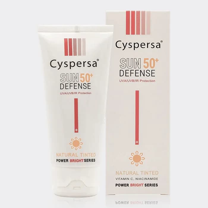 کرم ضد آفتاب ضد لک رنگی سیسپرسا Cyspersa Sun 50+ Defense Natural Tinted Sunscreen 50ml — تصویر ۲