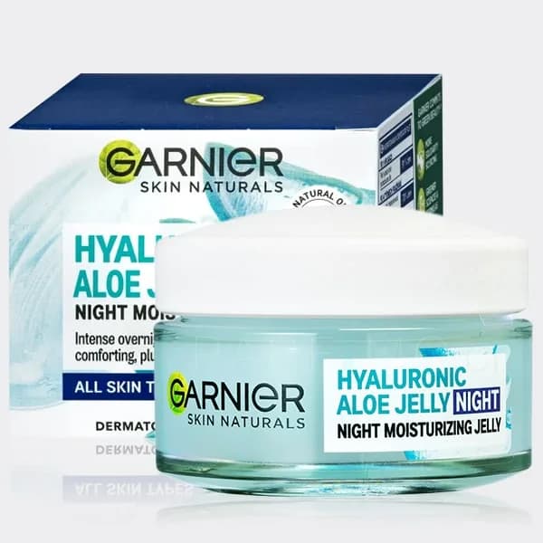 ژل آبرسان شب هیالورونیک آلوئه ورا گارنیه مدل Garnier Night Moisturizing Hyaluronic Aloe Jelly — تصویر ۳