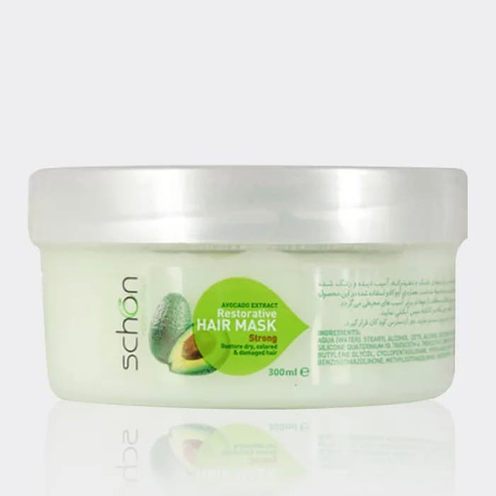 ماسک مو آبرسان قوی آووکادو شون Schon Avocado Extract Restorative Hair Mask 300ml — تصویر ۲