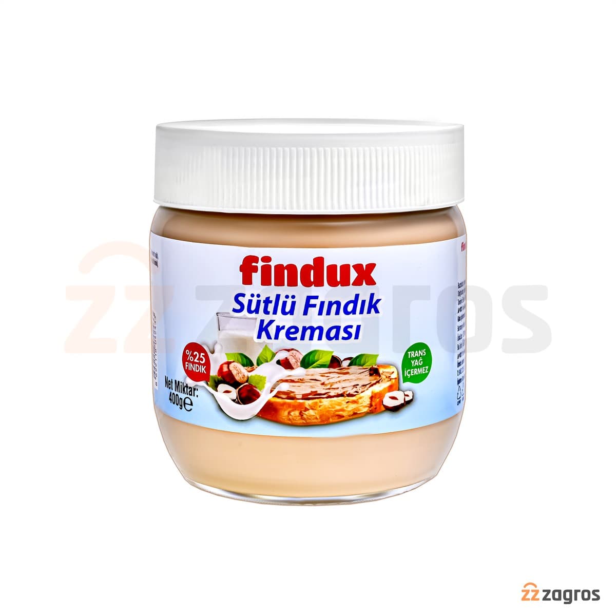 کرم فندق شیری فیندوکس Findux وزن 400 گرم