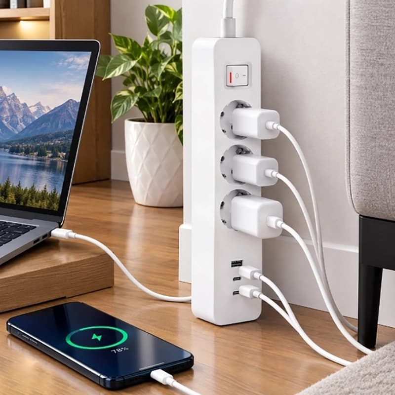 چندراهی برق شیائومی | Mi 20W Power Strip XMCXB01EU — تصویر ۳