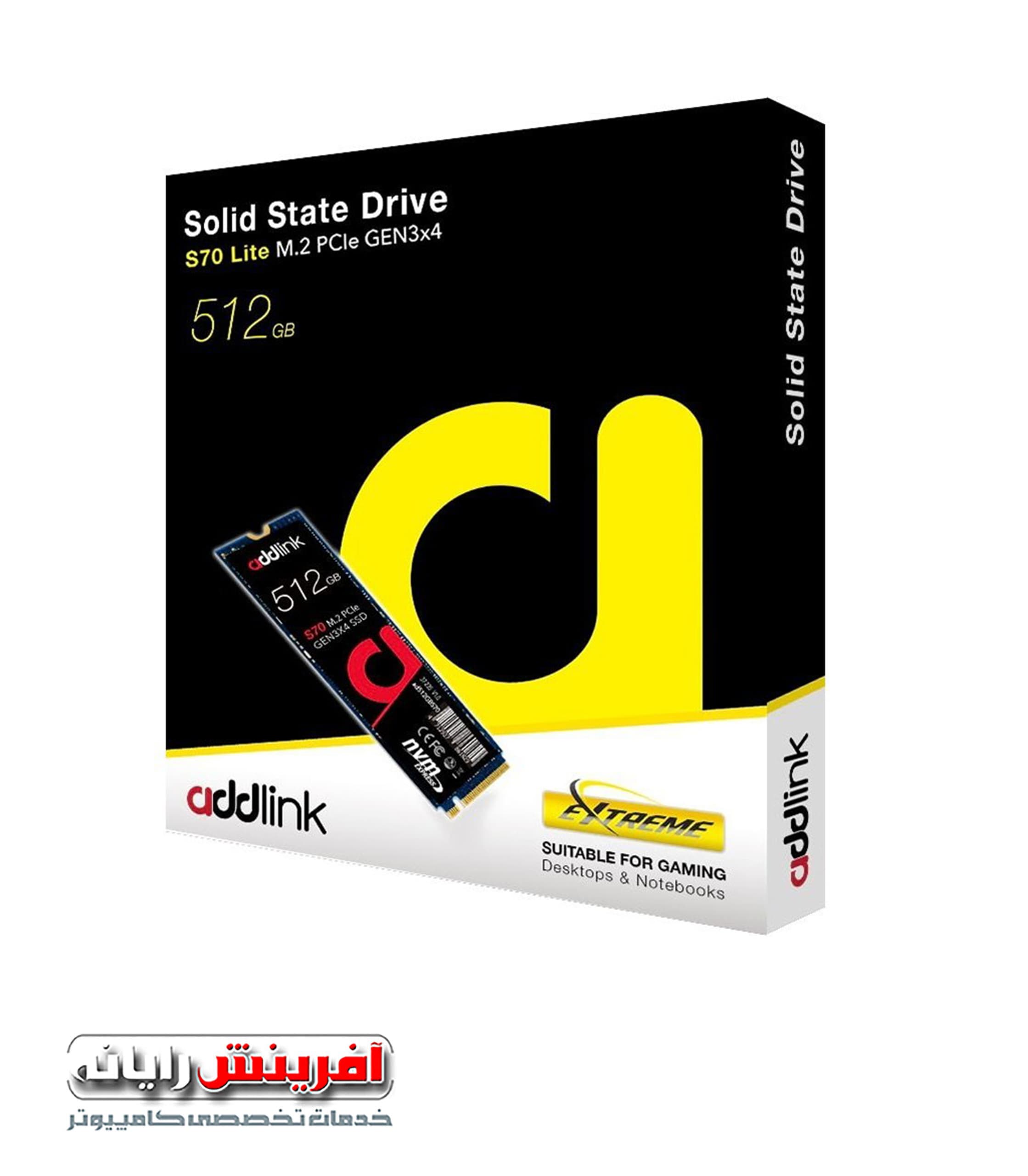 حافظه اس اس دی ادلینک (گارانتی آواژنگ) ADDLINK M2 SSD S70 512GB — تصویر ۲