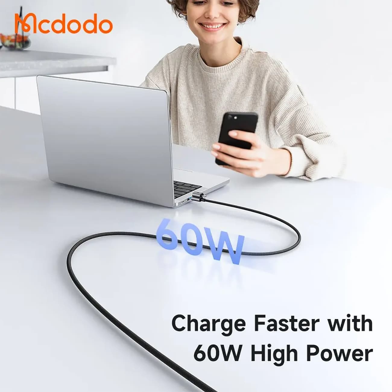 کابل چند کاره مک دودو Mcdodo CA-656 طول 1.2 متر توان 60 وات — تصویر ۷