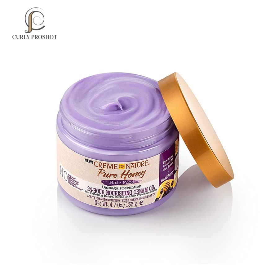 کرم روغن غذای مو مغذی بعد حمام نیچر Creme of Nature Pure Honey Hair Food Cream Oil — تصویر ۲