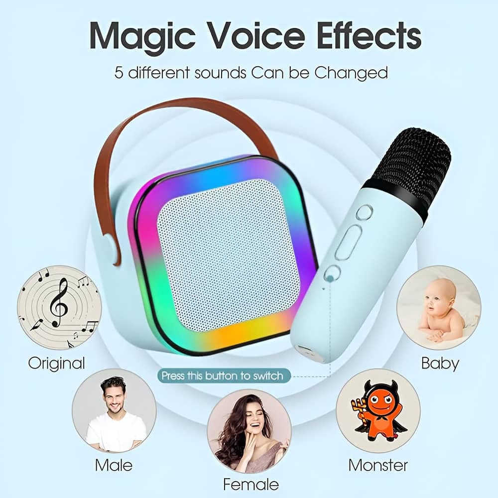 اسپیکر بلوتوثی Karaoke K12 RGB همراه با میکروفن — تصویر ۵