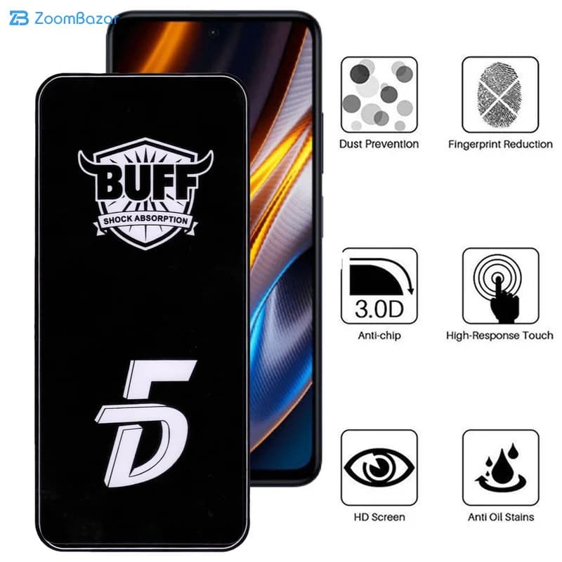 گلس 5D بوف مدل F33-G مناسب برای گوشی موبایل شیائومی Redmi Note 11T Pro /Redmi Note 11T Pro Plus / Poco X4 GT 5G — تصویر ۱۰