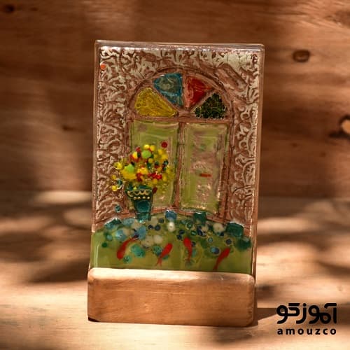 جا شمعی رنگینه 10×15 (کد 05)