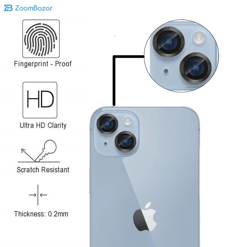 محافظ لنز دوربین بوف مدل HD-ColorLenz-G مناسب برای گوشی موبایل اپل Iphone 14 / 14 Plus — تصویر ۱۱