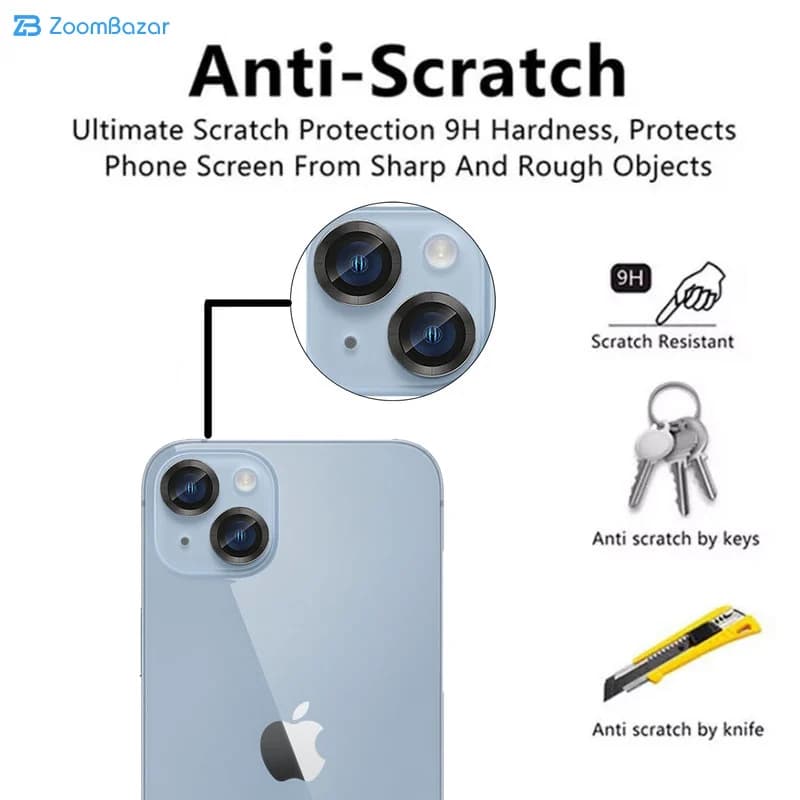 محافظ لنز دوربین بوف مدل HD-ColorLenz-G مناسب برای گوشی موبایل اپل Iphone 14 / 14 Plus — تصویر ۱۰