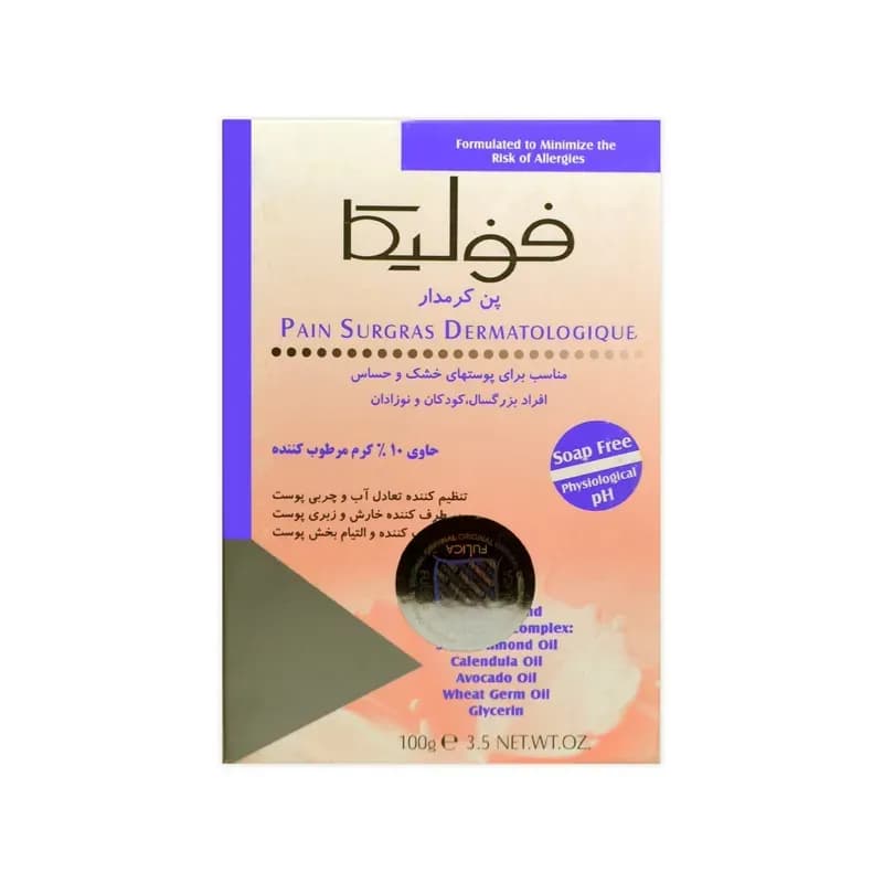 پن فولیکا مناسب پوست های خشک و حساس حاوی 10% کرم مرطوب کننده حجم 100 گرم