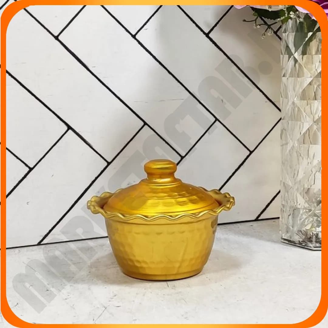 قندان چکشی بزرگ طلایی روهی شهرزاد