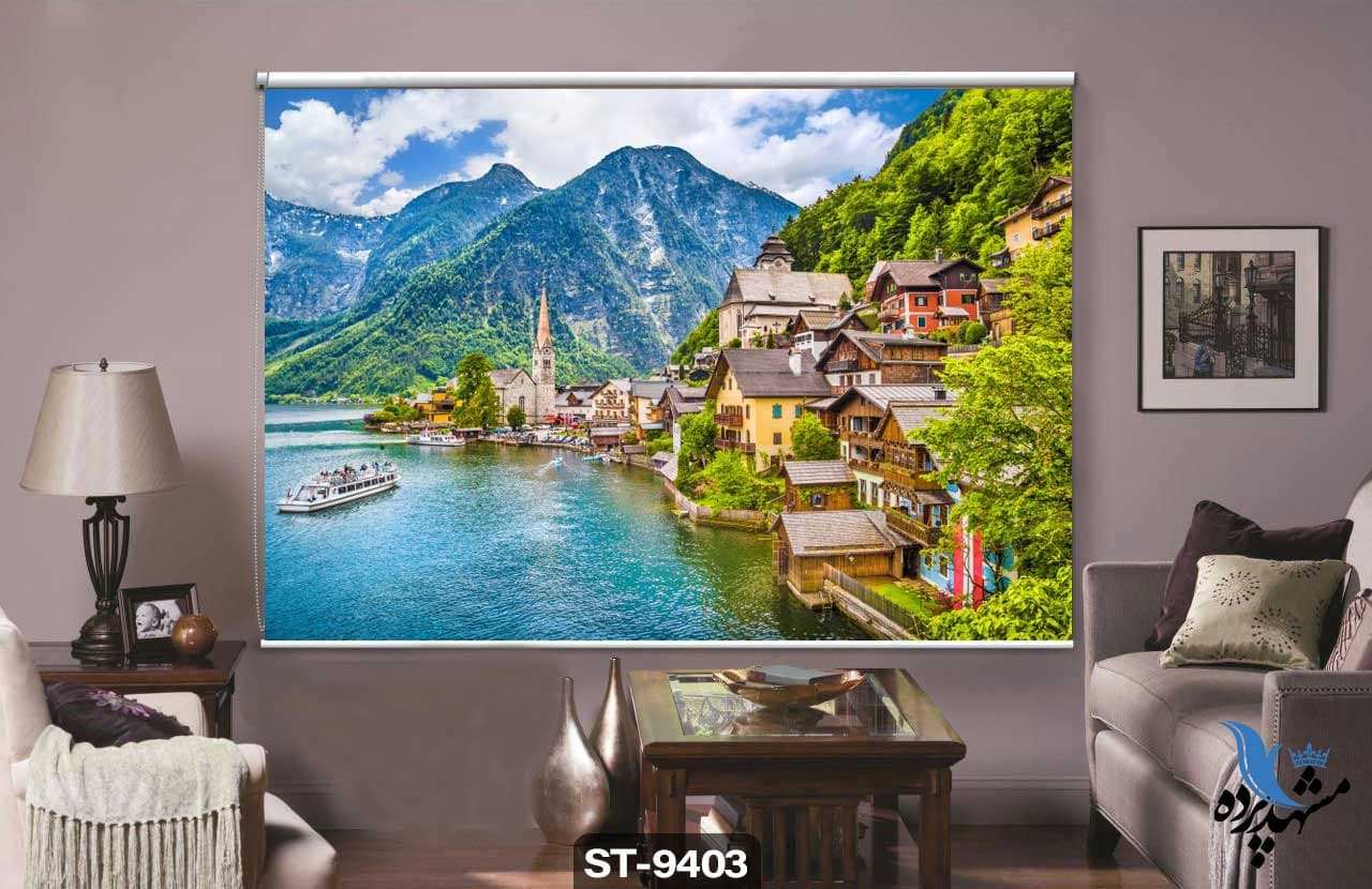 پرده شیدرول تصویری طرح شهر ساحلی کد ST9403